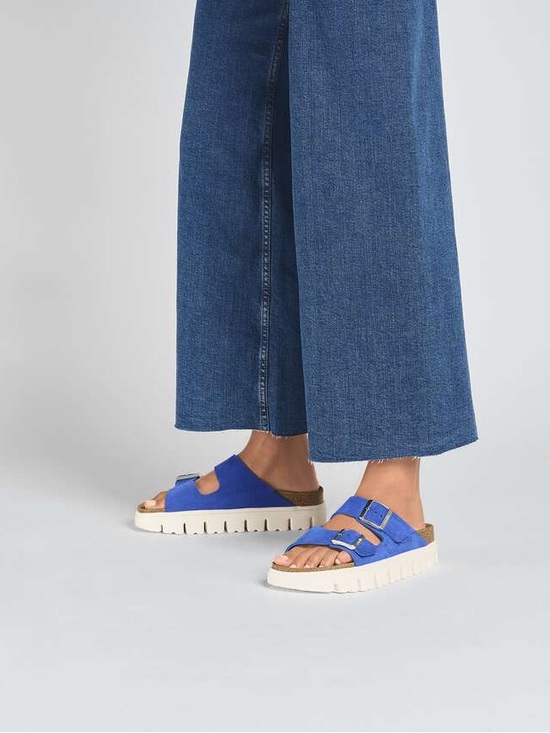 Birkenstock Shoes - Birkenstock Blue Arizona Chunky Suede Leather, NO BOX!